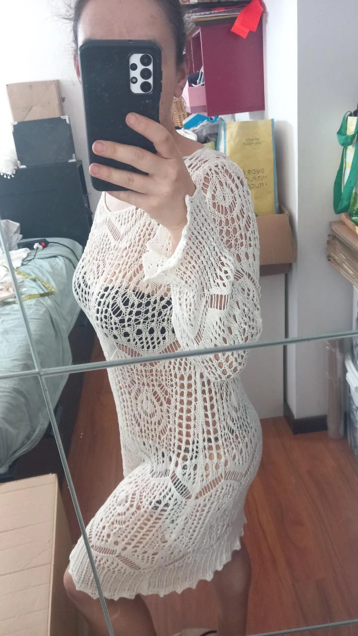 Robe courte en dentelle H&M M | Vestido rendado – photo 6